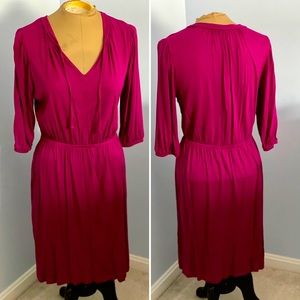 Gap stretch cotton 3/4 sleeve dress